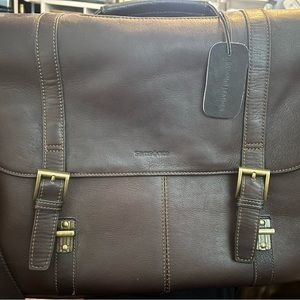 Samsonite brown leather computer bag